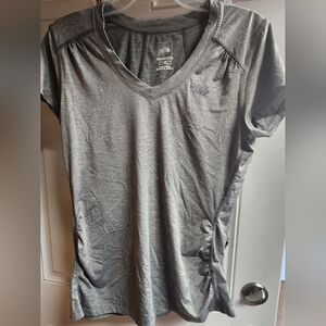 Gray V-Neck Women’s Top